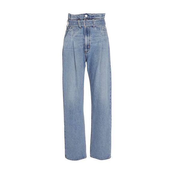 AGOLDE Reworked 90s Paperbag Jeans Straight Leg High Rise Belted Size 29 - Picture 16 of 16